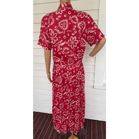 90s Floral Dress Vintage Retro Casual Summer Rayon Styleworks 12 - Picture 2 of 7